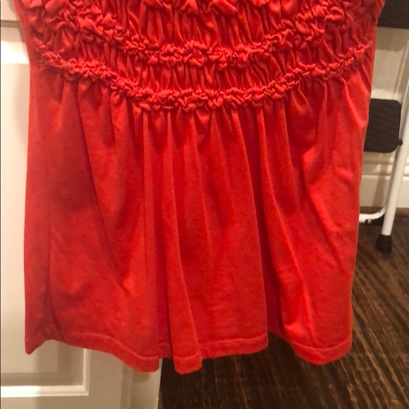 Bright red Anthro smocked top - Picture 3 of 4